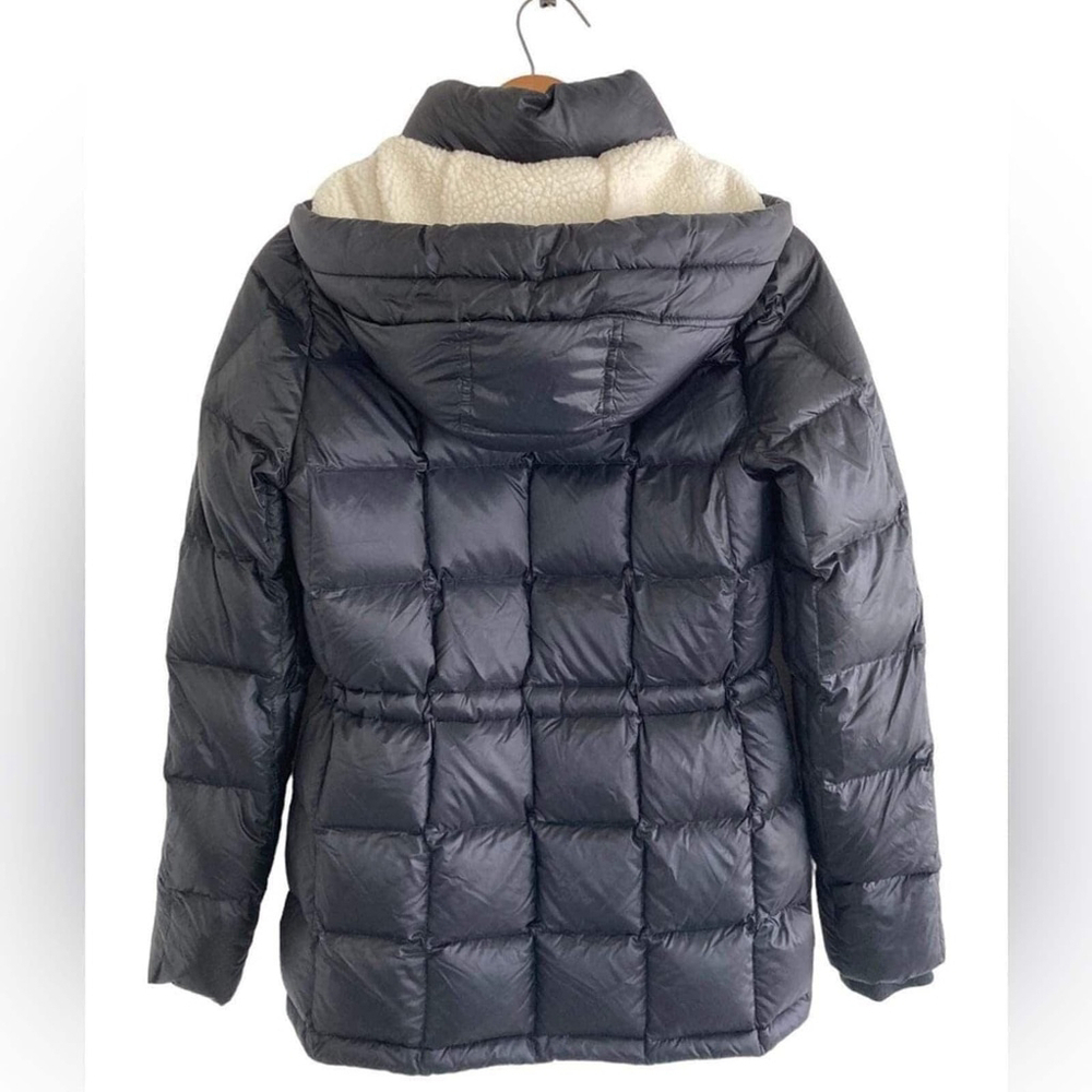 Abercrombie & Fitch Goose Down Sherpa Hoody Puffer Parka Coat Women’s Small - Picture 4 of 10